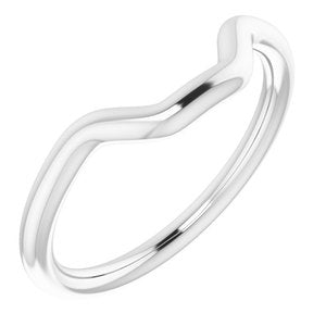 14K White Gold Emerald 8 X 6 Mm Polished Band Size 7