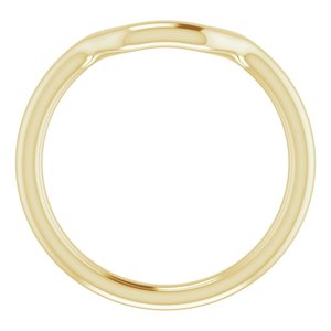 14K Yellow Gold Emerald 8 X 6 Mm Polished Band Size 7