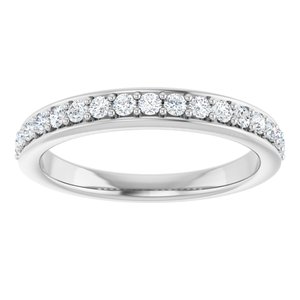 14K White Gold Lab-Grown Diamond Round 1.7 Mm Polished 1/3 Ctw Lab-Grown Diamond Anniversary Band Size 7