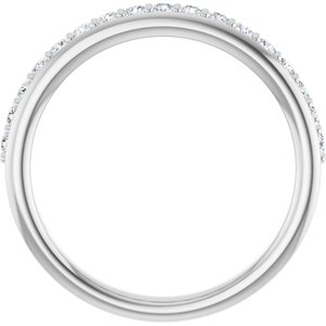 14K White Gold Lab-Grown Diamond Round 1.7 Mm Polished 1/3 Ctw Lab-Grown Diamond Anniversary Band Size 7