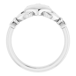 Sterling Silver 8.5 Mm Polished Claddagh Band Size 6