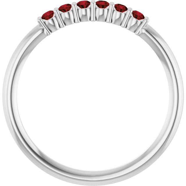 14K Yellow Or White Gold Round 1.75 Mm Polished Natural Gemstone Stackable Ring, Size: 7