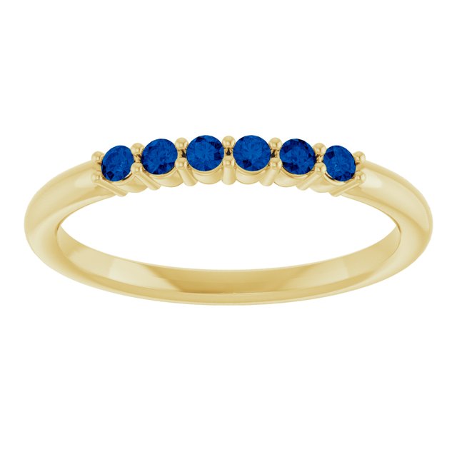 14K Yellow Or White Gold Round 1.75 Mm Polished Natural Gemstone Stackable Ring, Size: 7