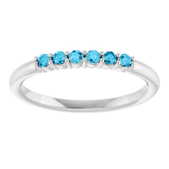 14K Yellow Or White Gold Round 1.75 Mm Polished Natural Gemstone Stackable Ring, Size: 7