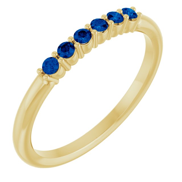 14K Yellow Or White Gold Round 1.75 Mm Polished Natural Gemstone Stackable Ring, Size: 7