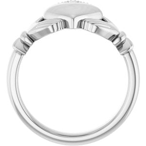 14K Yellow Or White Or Rose Gold Or Sterling Silver Or Platinum Claddagh Band