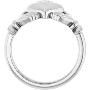 14K Yellow Or White Or Rose Gold Or Sterling Silver Or Platinum Claddagh Band