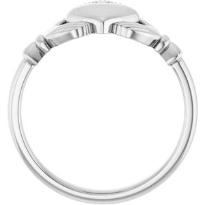 18K Yellow Or White Gold 8.5 mm Claddagh Band