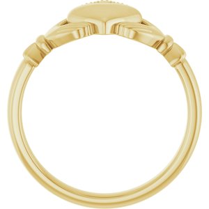 18K Yellow Or White Gold 8.5 mm Claddagh Band