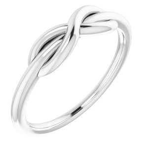 Sterling Silver Polished Infinity-Inspired Ring Size 7