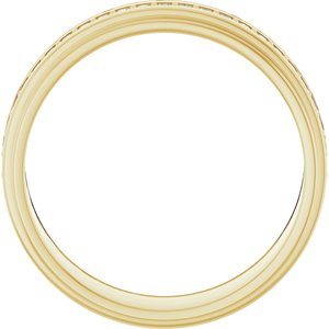 14K Yellow Gold Round 1.2 Mm 7 Mm Si2-Si3, Gh Polished 1/3 Ctw Natural Diamond Eternity Band Size 7