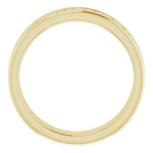 10K Yellow Or White Or Rose Gold Celtic-Inspired Flat Band