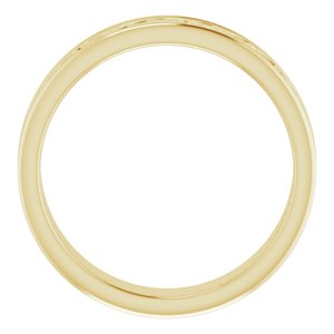 10K Yellow Or White Or Rose Gold Celtic-Inspired Flat Band