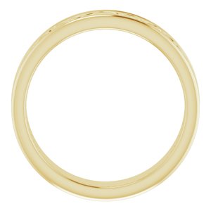 10K Yellow Or White Or Rose Gold Celtic-Inspired Flat Band