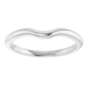 14K White Gold Polished Matching Band Size 7