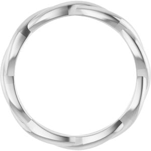 14K Yellow Or White Or Rose Gold Or Sterling Silver Or Platinum 2.2 mm Woven-Design Band
