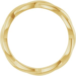 10K Or 18K Yellow Or Rose Gold 2.2 mm Woven-Design Band