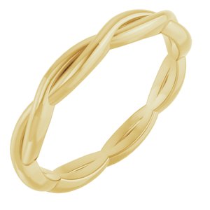 10K Or 18K Yellow Or Rose Gold 2.2 mm Woven-Design Band