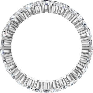 14K White Gold Round 2.7 Mm F+ Vs 1 3/4 Ctw Lab-Grown Diamond Eternity Band Size 7