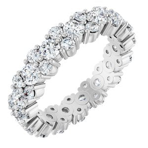 14K White Gold Round 2.7 Mm F+ Vs 1 3/4 Ctw Lab-Grown Diamond Eternity Band Size 7
