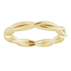10K Or 18K Yellow Or Rose Gold 2.2 mm Woven-Design Band