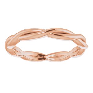 14K Yellow Or White Or Rose Gold Or Sterling Silver Or Platinum 2.2 mm Woven-Design Band
