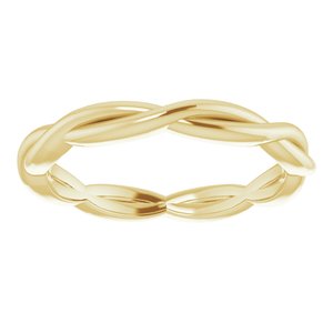 10K Or 18K Yellow Or Rose Gold 2.2 mm Woven-Design Band