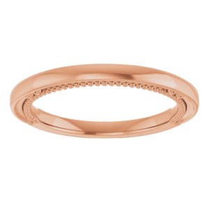 14K Rose Gold Polished Matching Band Size 7