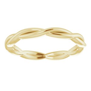 10K Or 18K Yellow Or Rose Gold 2.2 mm Woven-Design Band