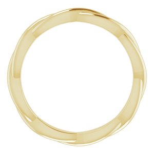 10K Or 18K Yellow Or Rose Gold 2.2 mm Woven-Design Band