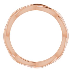 14K Yellow Or White Or Rose Gold Or Sterling Silver Or Platinum 2.2 mm Woven-Design Band