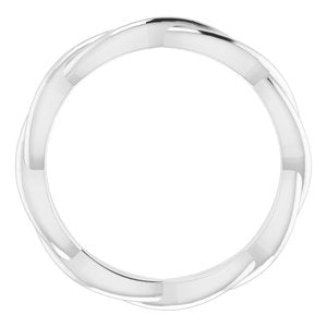 14K Yellow Or White Or Rose Gold Or Sterling Silver Or Platinum 2.2 mm Woven-Design Band