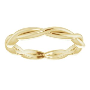 10K Or 18K Yellow Or Rose Gold 2.2 mm Woven-Design Band