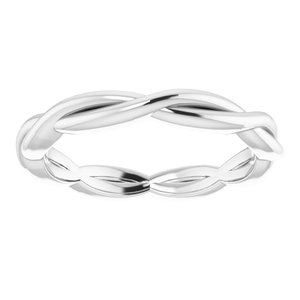14K Yellow Or White Or Rose Gold Or Sterling Silver Or Platinum 2.2 mm Woven-Design Band