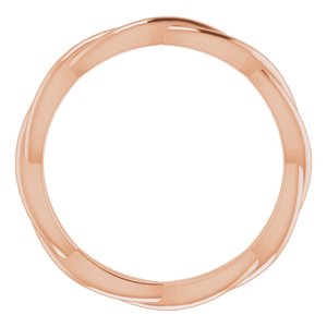 14K Yellow Or White Or Rose Gold Or Sterling Silver Or Platinum 2.2 mm Woven-Design Band