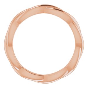 10K Or 18K Yellow Or Rose Gold 2.2 mm Woven-Design Band