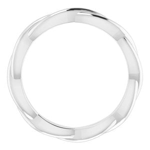 14K Yellow Or White Or Rose Gold Or Sterling Silver Or Platinum 2.2 mm Woven-Design Band