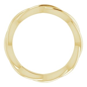 10K Or 18K Yellow Or Rose Gold 2.2 mm Woven-Design Band