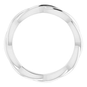 14K Yellow Or White Or Rose Gold Or Sterling Silver Or Platinum 2.2 mm Woven-Design Band