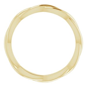 10K Or 18K Yellow Or Rose Gold 2.2 mm Woven-Design Band