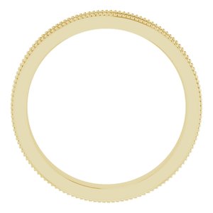 14K Yellow Gold Floral Band Size 8
