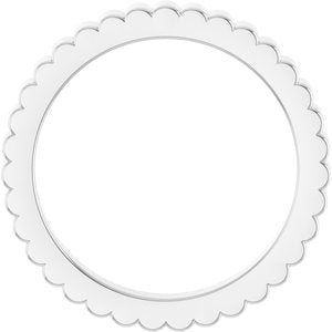 14K Yellow Or White Or Rose Gold Or Sterling Silver Or Platinum Grooved Half Round Band