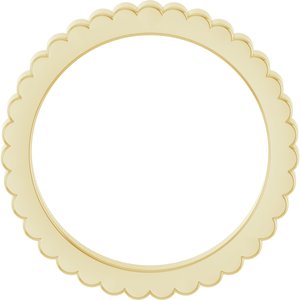 10K Yellow Or White Or Rose Gold Grooved Half Round Band