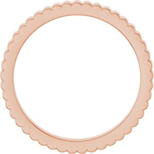 14K Rose Gold 2 Mm Polished Grooved Band Size 8