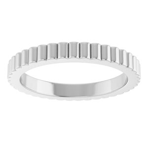 14K Yellow Or White Or Rose Gold Or Sterling Silver Or Platinum Grooved Half Round Band