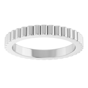 14K Yellow Or White Or Rose Gold Or Sterling Silver Or Platinum Grooved Half Round Band