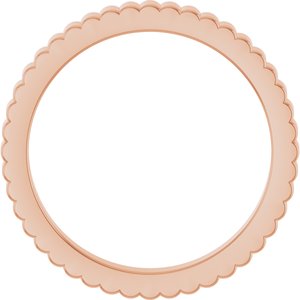 14K Yellow Or White Or Rose Gold Or Sterling Silver Or Platinum Grooved Half Round Band