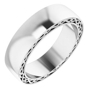 14K White Gold 6 Mm Polished Infinity-Inspired Band Size 9