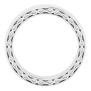 14K White Gold 6 Mm Polished Infinity-Inspired Band Size 9