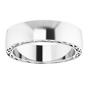 14K White Gold 6 Mm Polished Infinity-Inspired Band Size 9